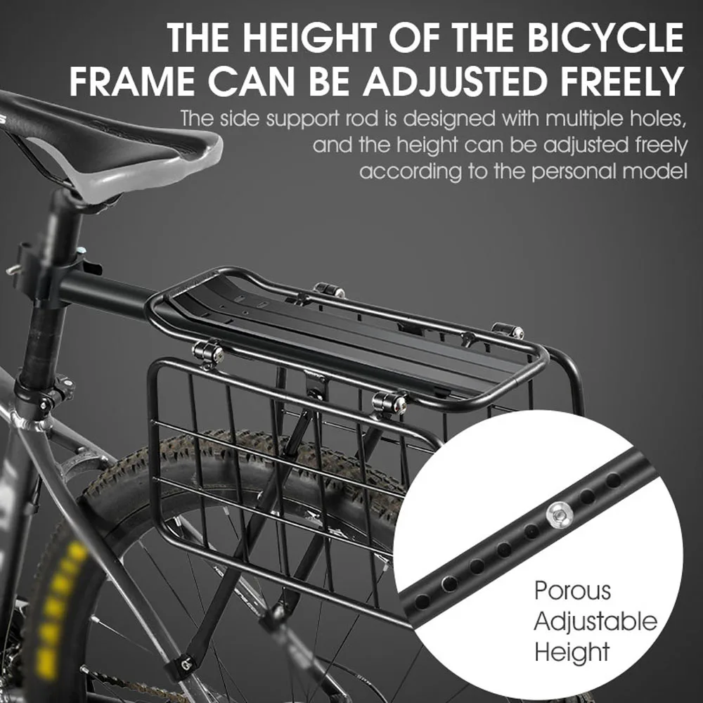 WEST BIKING Multifunctional Bike Rack Rear Luggage Carrying Cycling Trunk Aluminum Alloy MTB Bicycle Basket |