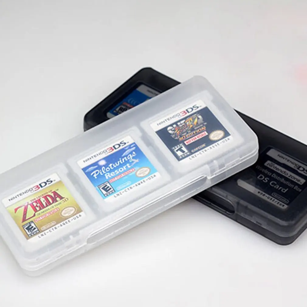 6 в 1 Жесткая пластмассовая коробка для хранения чехол держатель Nintendo DS 2DS Новый 3DS