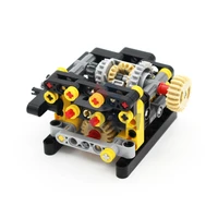 moc high tech automatic gear change version of 2 speed gearbox model building blocks bricks compatible with pf set diy toys