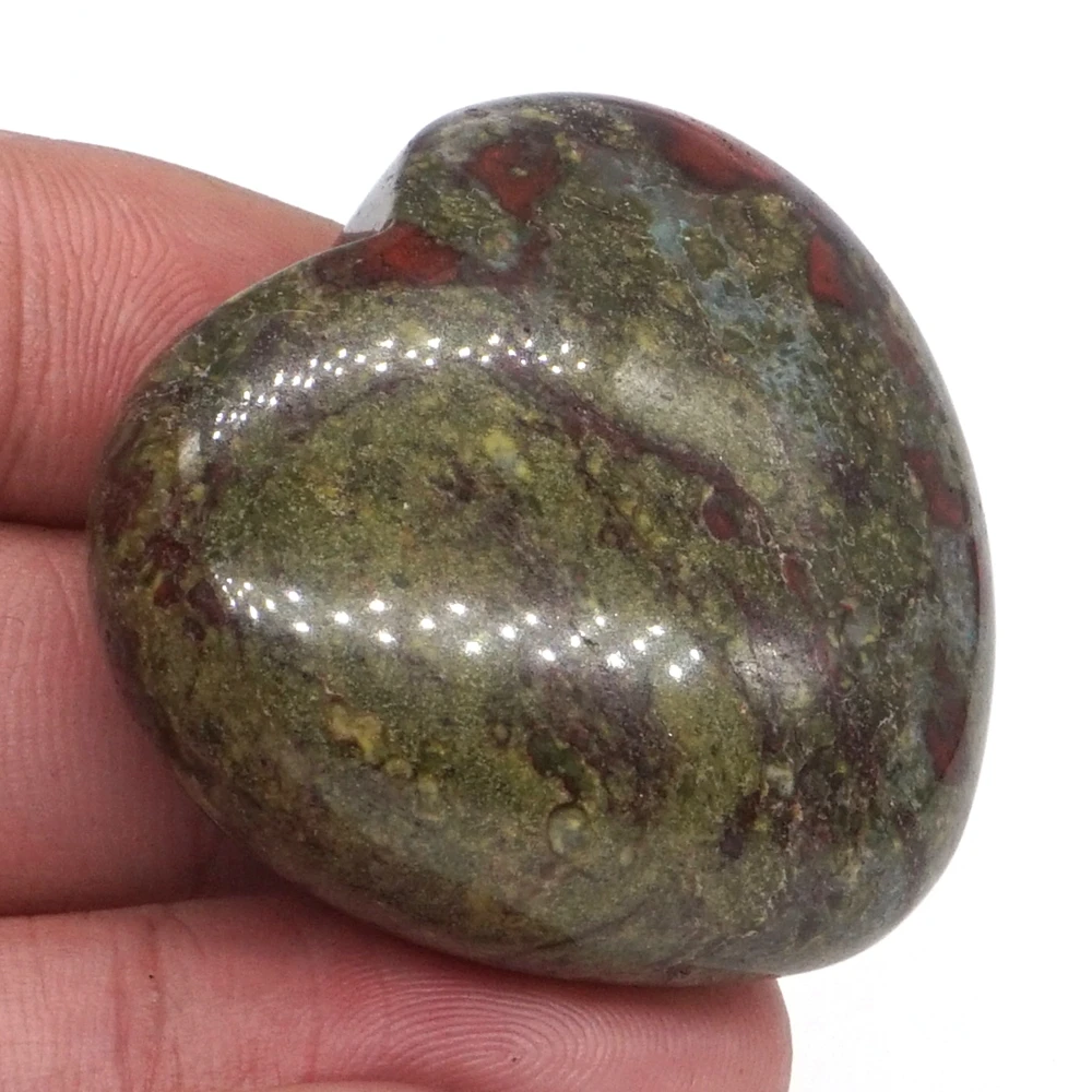 1.5&quot Puffy Love Heart Assorted Natural Dragon Bloodstone Crystal Hand Carving Reiki Healing Energy Chakra Gift - купить по