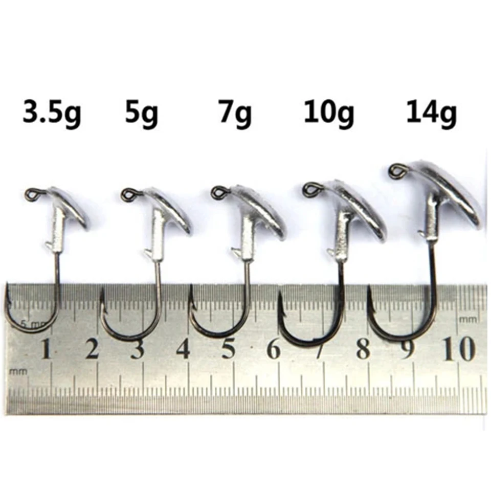 5 шт./лот Lead Jig Head рыболовный крючок 3.5g/5g/7g/10g/14g рыбацкие Крючки для рыбалки мягкие