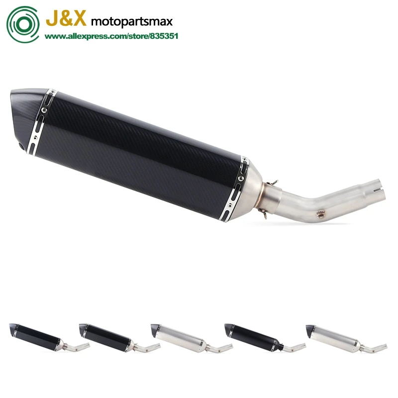 

GSR750 GSR 750 Motorcycle exhaust Muffler Escape middle link pipe muffler Full System Slip On For suzuki GSR750