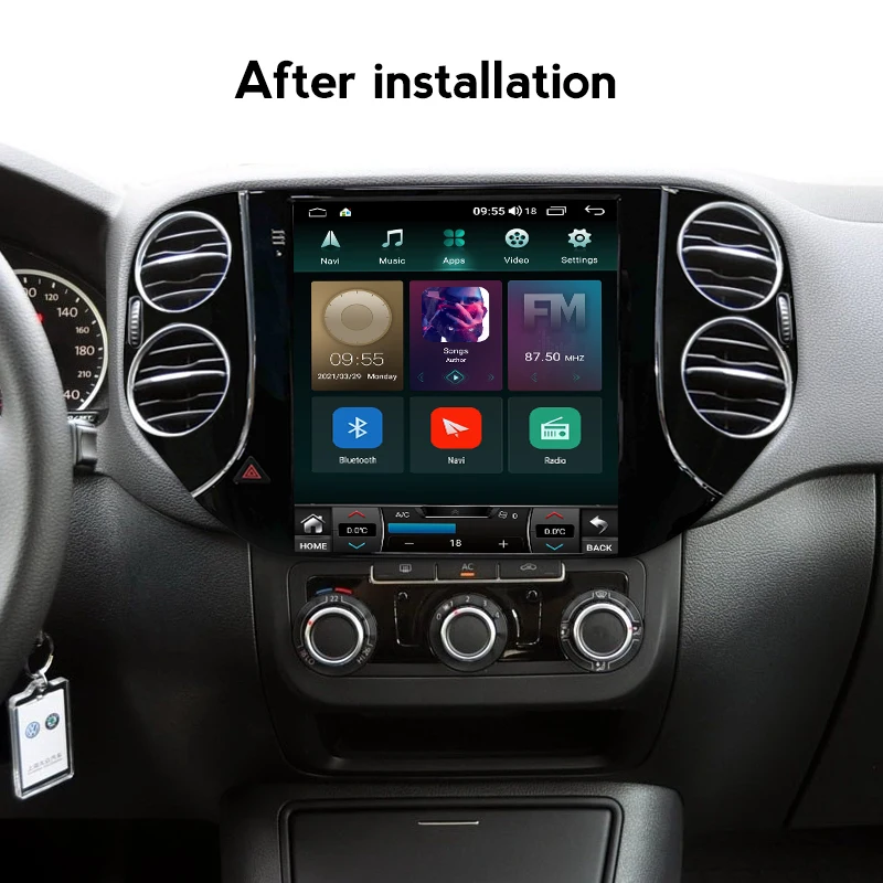 Автомагнитола на Android 11 для Volkswagen VW Tiguan 1 NF 2010 2011 -2016 мультимедийный видеоплеер в