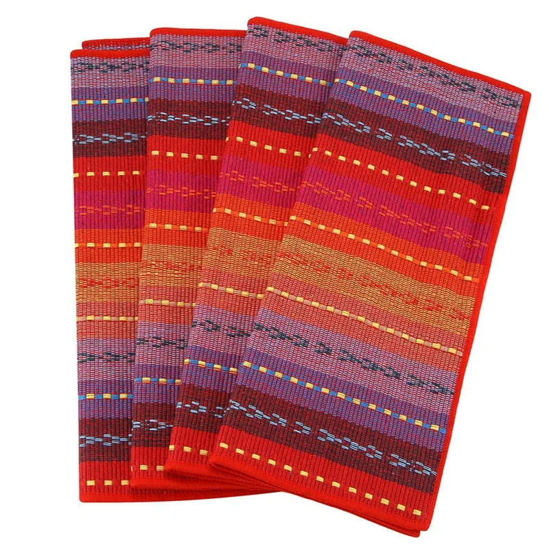 

4x Woven Cotton Placemat 18X12Inch (Red) & 1000 Pcs Paper Baking Cups Cupcake Liners Muffin Liner, Baking Cups