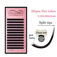 new matte flat eyelash extensions individual mink 0 15 0 20 softer ellipse flat lash split tips ligher volume eyelashes