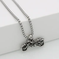 top quality women motorcycle rider biker necklace pendant chain punk for boyfriend male stainless steel jewelry creativity gift