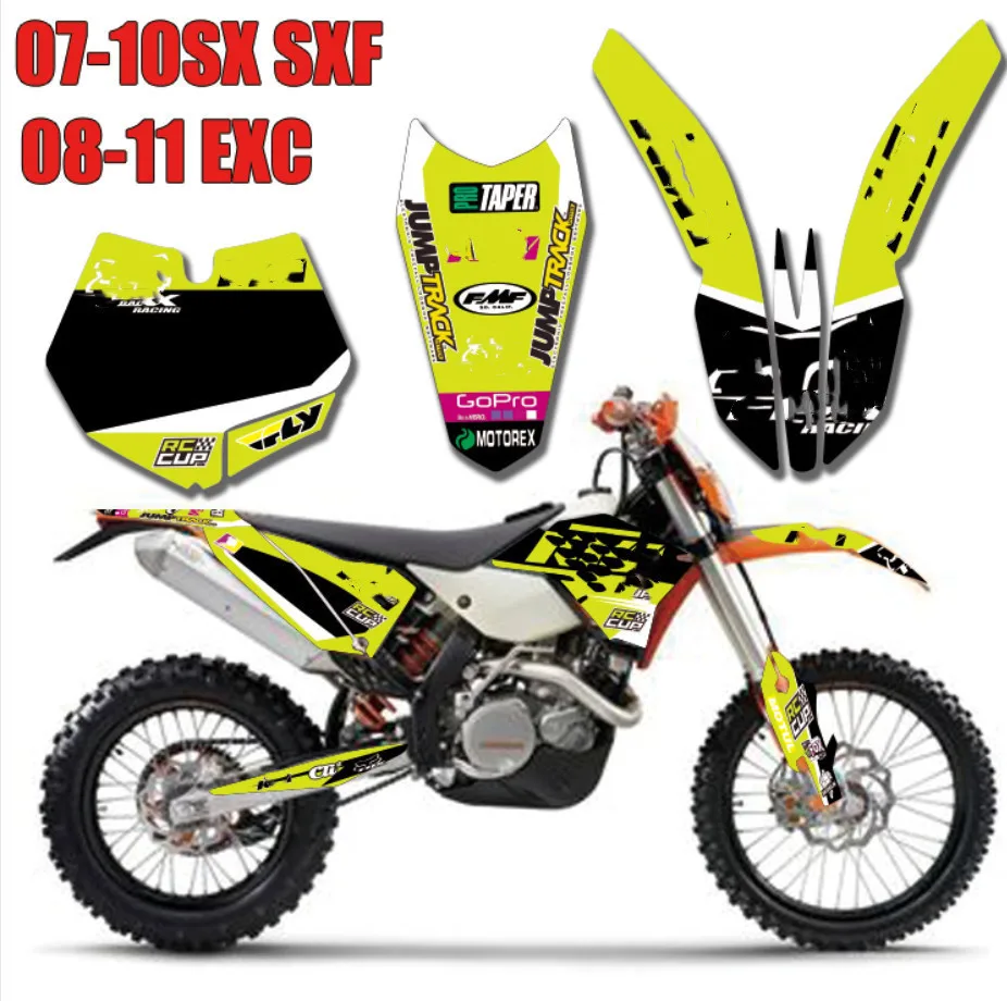Для KTM 125 200 250 300 350 450 525 SX SXF 2007 2008 2009 2010 EXC XCF XC-F 2011 мотоцикл Графический наклейка