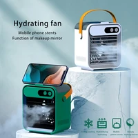 new portable air conditioning usb air cooler mini fan mobile humidification 2400 mah portable water cooled hom air conditioning