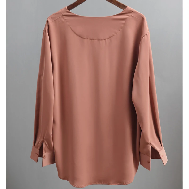 2021 Весна Blusas Свободные женские топы и блузки однотонная шифоновая женская блуза