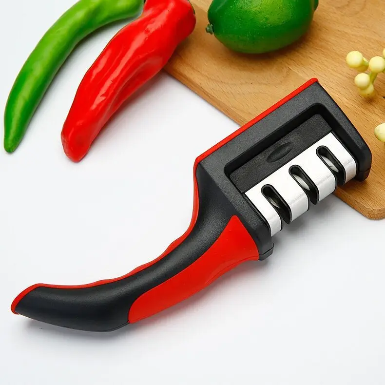 

3-Stage Knife Sharpener with 1 More Replace Sharpener Manual Kitchen Knife Sharpening Tool For all Knives