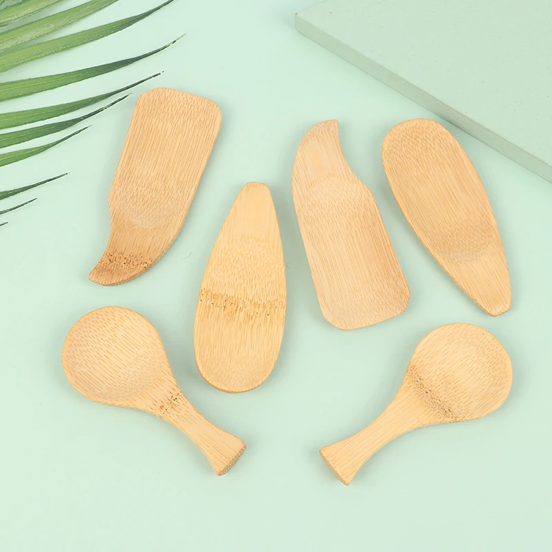 

2Pcs Small Wooden Salt Spoon Solid Wood Condiments Spoon Handmade Honey Teaspoon