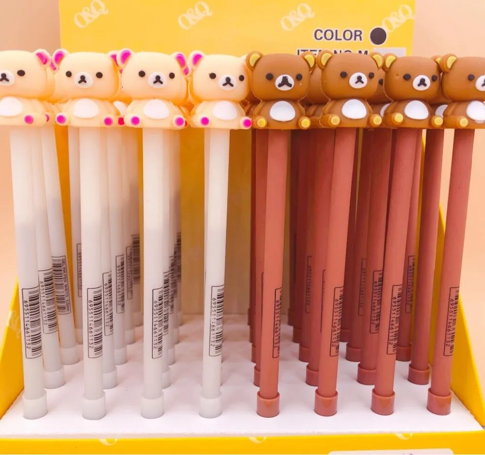 2 шт./партия Rilakkuma Детская гелевая ручка подпись ручка Escolar Papelaria школьные офисные принадлежности рекламный подарок