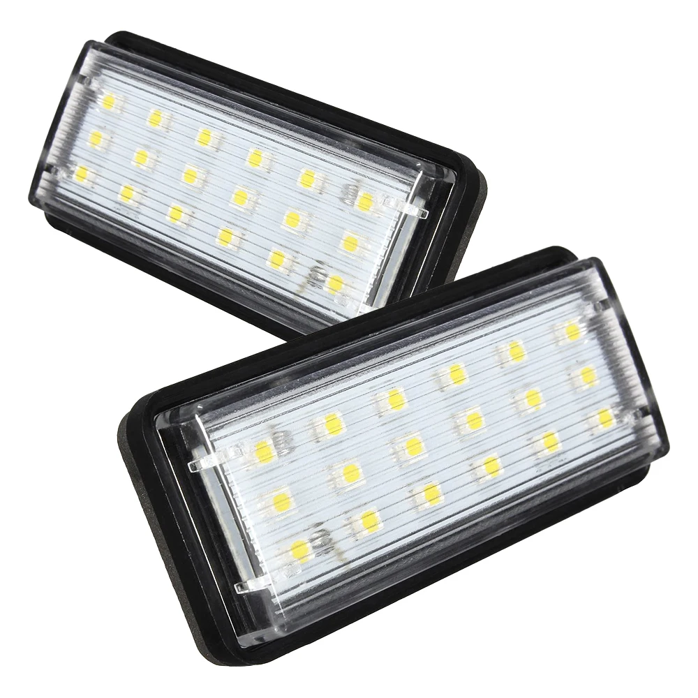 

2Pcs No Error Car LED Number License Plate Light forfor Toyota Land Cruiser 100 200 Prado 120 Reiz 4D Mark X Accessories