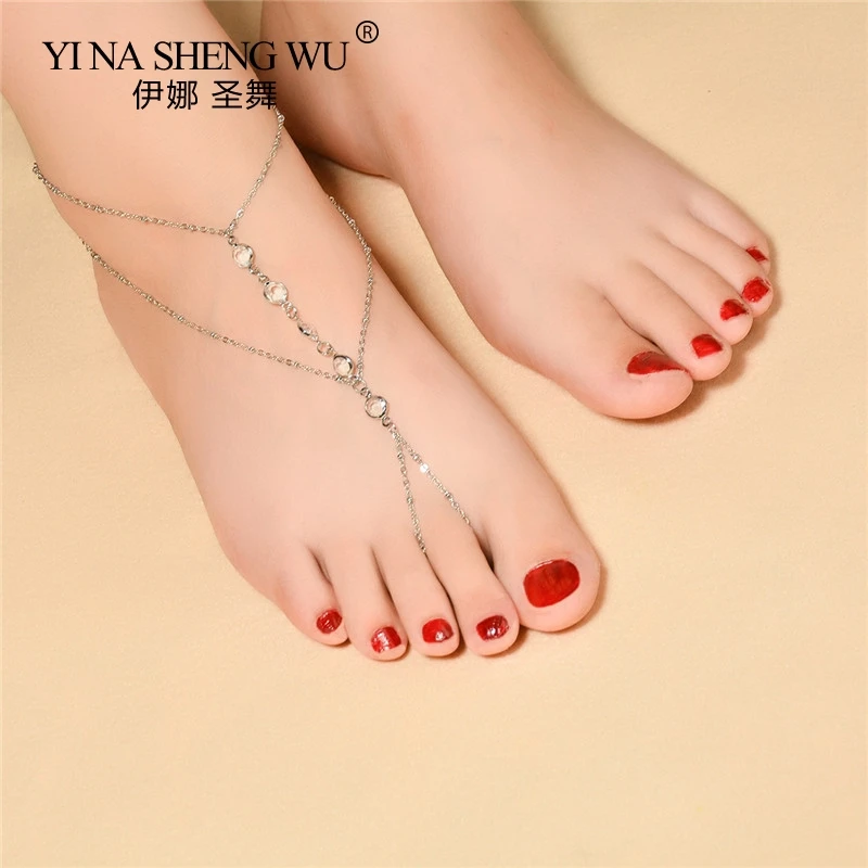 1 шт. женский браслет на ногу для танца живота с кристаллами | Тематическая одежда