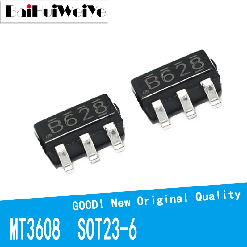 

10PCS/LOT MT3608 3608 B628 SOT-23-6 5V/1.2A FM3608 Special Chip For Mobile Power