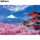 Алмазная картина 5D полностью квадратнаякруглая дрель Сакура пейзаж Daimond вышивка крестиком Набор Мозаика Стразы картина A056