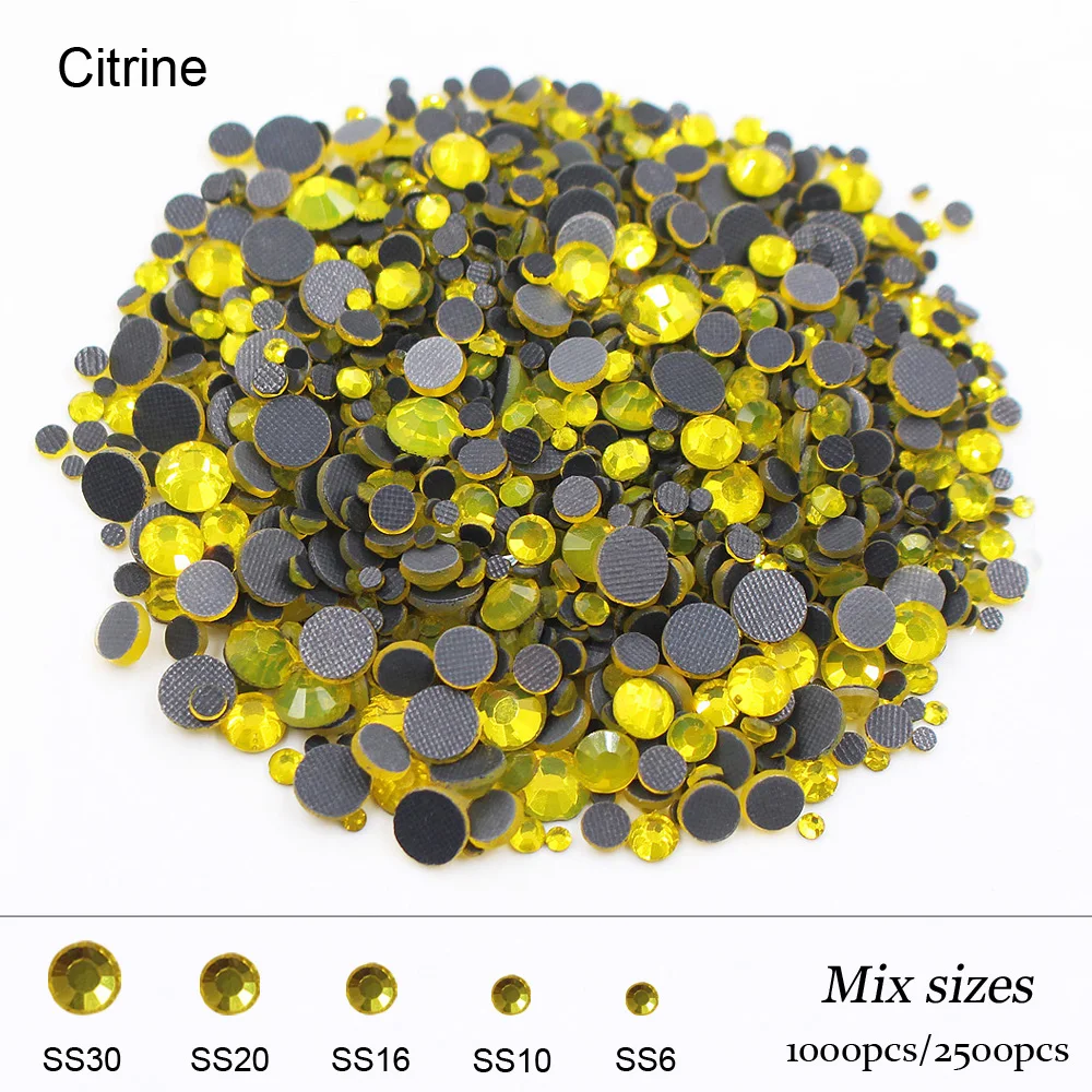 Исправление камней Beads 2500 шт. разные размеры высокое качество блестящие