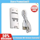 Новый Белый 3600 мАч Аккумуляторный зарядный кабель для пульта дистанционного управления Nintendo Wii