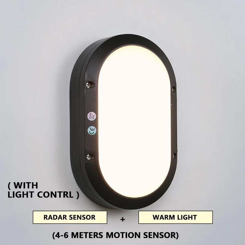 10 Вт 22 Led 800Lm садовый современный светодиодный наружный настенный светильник s бра светильник контроль радар Датчик движения настенный светильник - Emitting Color: Function 2 Warm