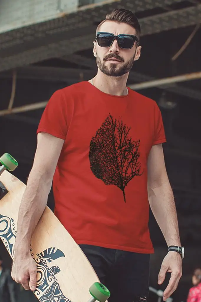 

Leaf Red Men 'S Tshirt-T-Shirt