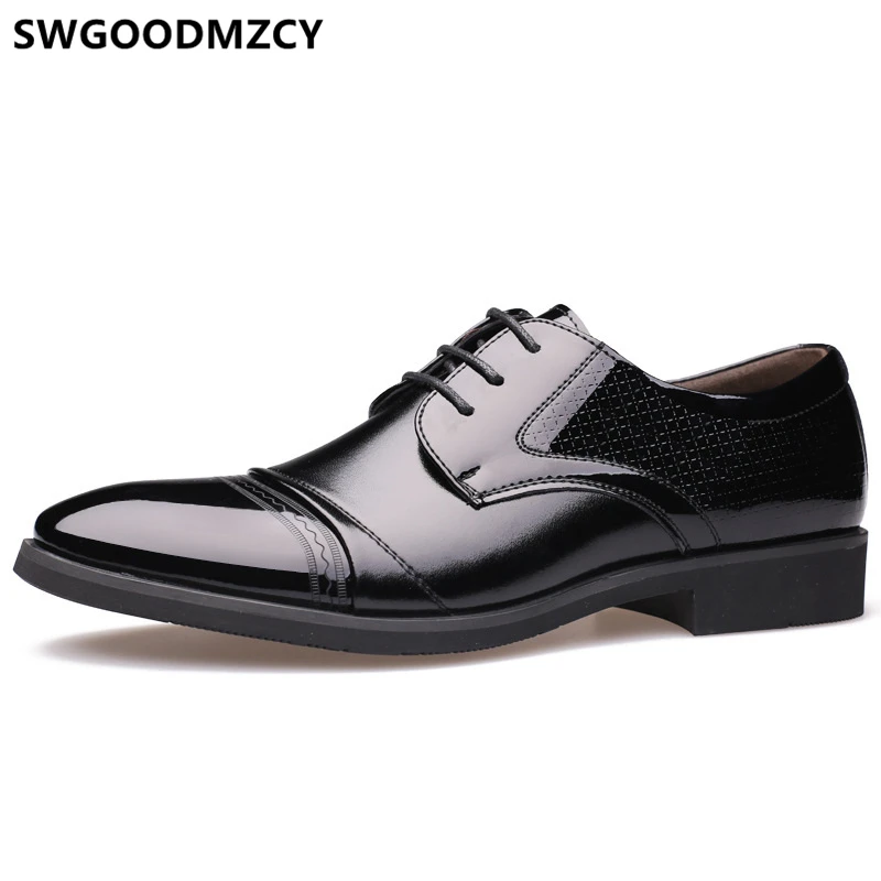 Деловая обувь для мужчин офисная кожаная итальянская формальная Мужская