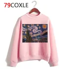 Ван Гог толстовки Смешные гранж мужскойженский Ullzang МужчиныЖенщины Harajuku толстовки мультфильм Винтаж Мода Хип-хоп толстовка эстетическая