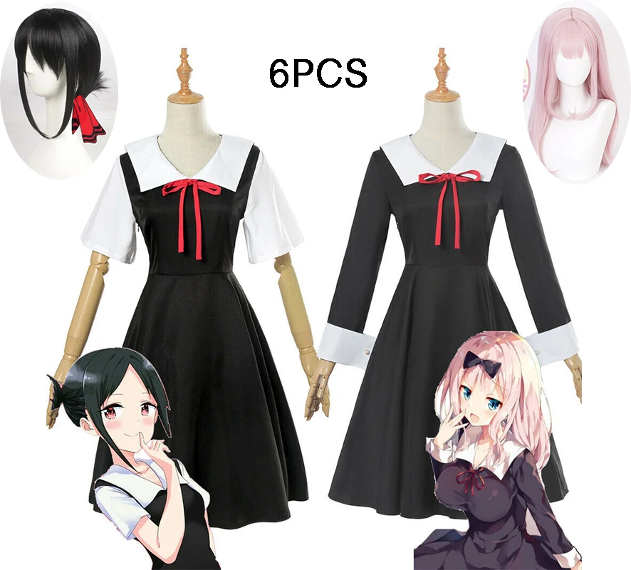 

Anime Kaguya-sama: Love is War Cosplay Costume Kaguya Chika Cosplay Costume Japanese School Uniform Women Summer Dress and wigs