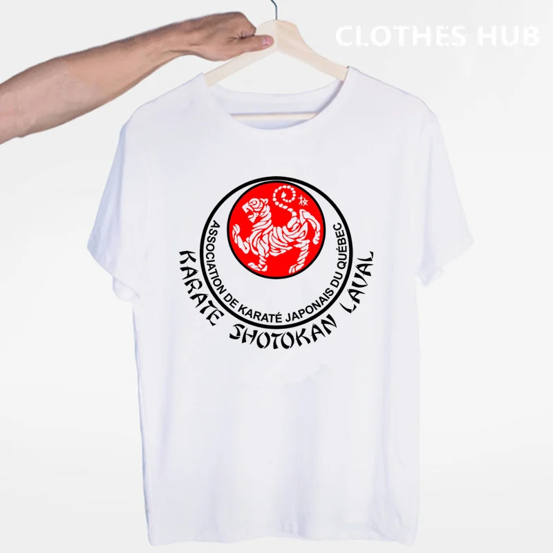 Японская футболка Kanji Shotokan Karate Taijutsu с круглым вырезом и короткими рукавами, летняя повседневная модная футболка унисекс для мужчин и женщин - Цвет: Бежевый
