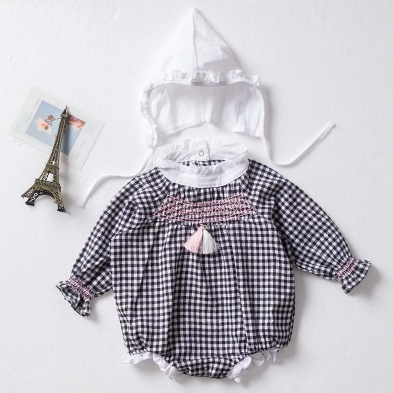 

Детская одежда весна-осень, платье для малышки, платье для маленькой девочки, костюм одежда из хлопка наряд решетки с кружевным воротником; ...