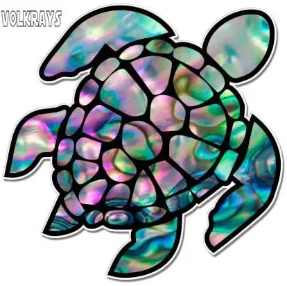 Volkrays креативные автомобильные стикеры морская черепаха натуральная ракушка