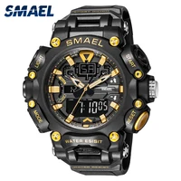 SMAEL Youth Fashion Digital Watch Men Shockproof Waterproof Dual Wristwatches LED Chrono Alarm Clock Mens Watches Cool Hour 8053
