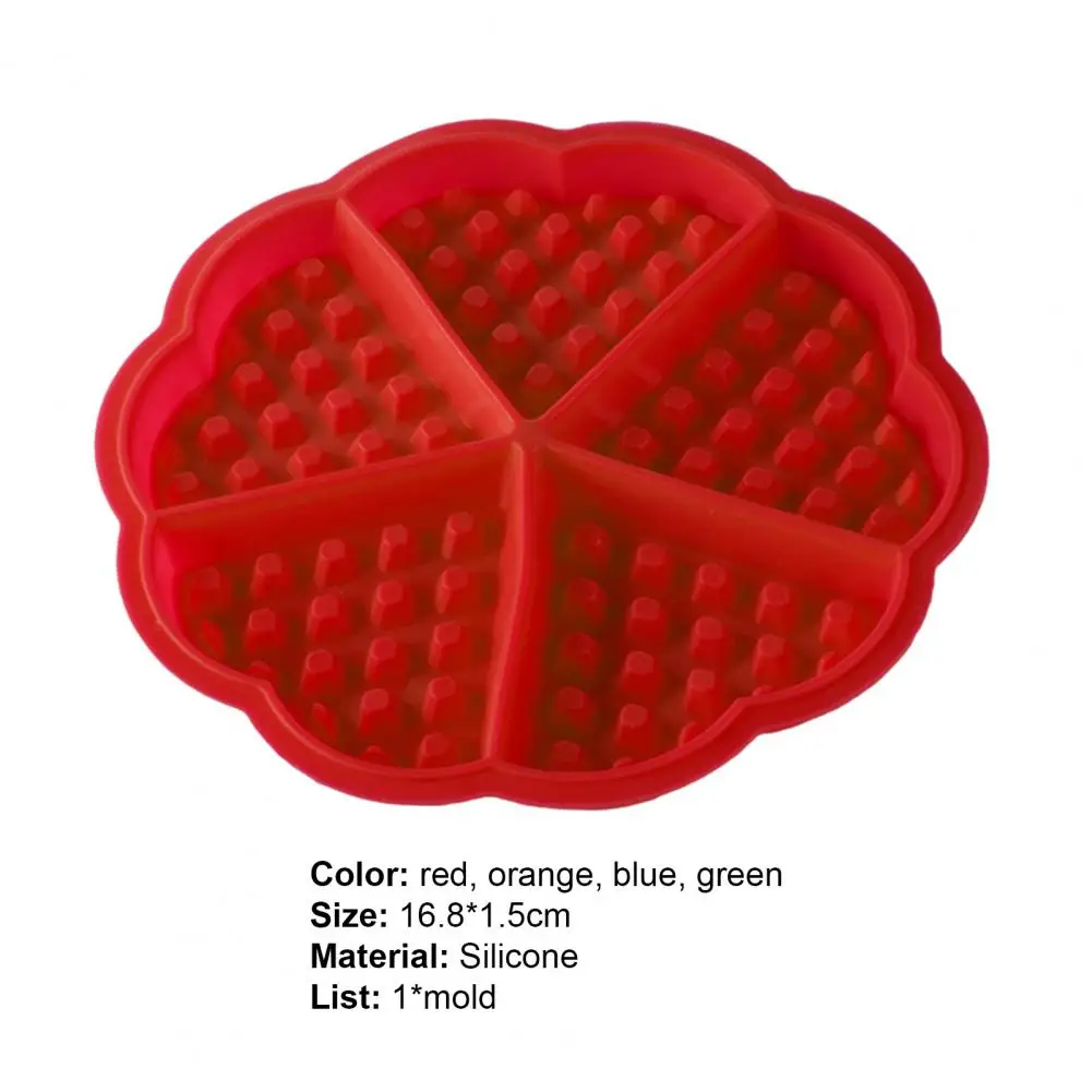 

Waffle Mold Non-stick Easy to Release Heart Shape 5 Cavity Kitchen Cake Mold for Home 5 heart-shaped silicone waffle molds