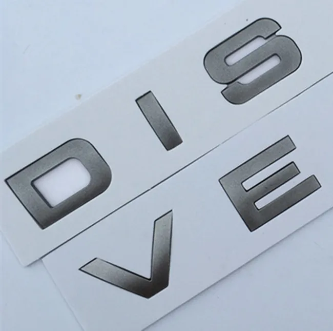 matte grey Звезда Блеск черная буквенная эмблема значок для Дискавери 5 спорт автостайлинг для кроссоверов капот и багажник Стикер Матовый серый глянцевый Золотой Серебряный - Название цвета: matte grey