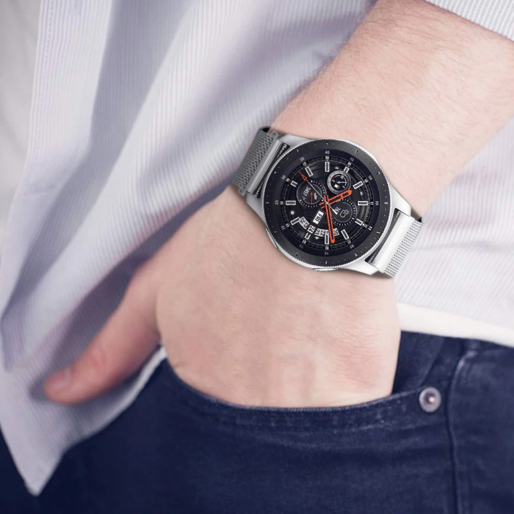 Galaxy watch 46 мм ремешок для samsung gear S3 Frontier Миланская петля группа active 2 44/40 мм huami amazfit ремешок Bip huawei GT2 22 мм