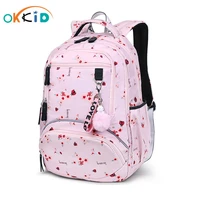 okkid school bags for girls waterproof bookbag student cute flower backpack children backpacks kids school backpack girl gift