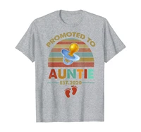 womens vintage promoted to auntie est 2020 t shirt