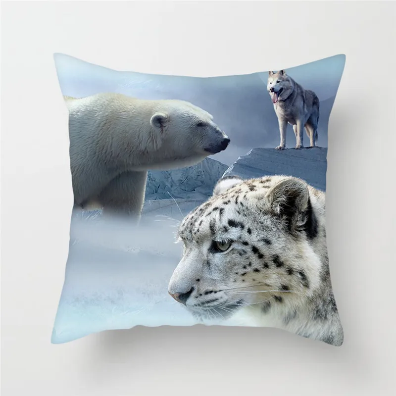 Fuwatacchi наволочка с животным принтом панда Поппи волк крышка подушки оленя