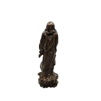 chinese old bronze statue of pure copper brass bodhidharma