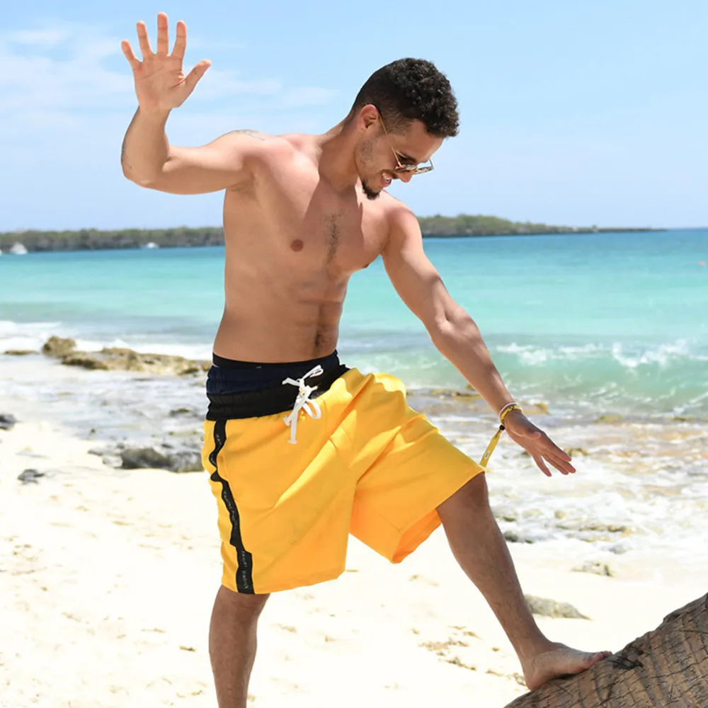 Летние мужские повседневные шорты для занятий спортом модные пляжные брюки