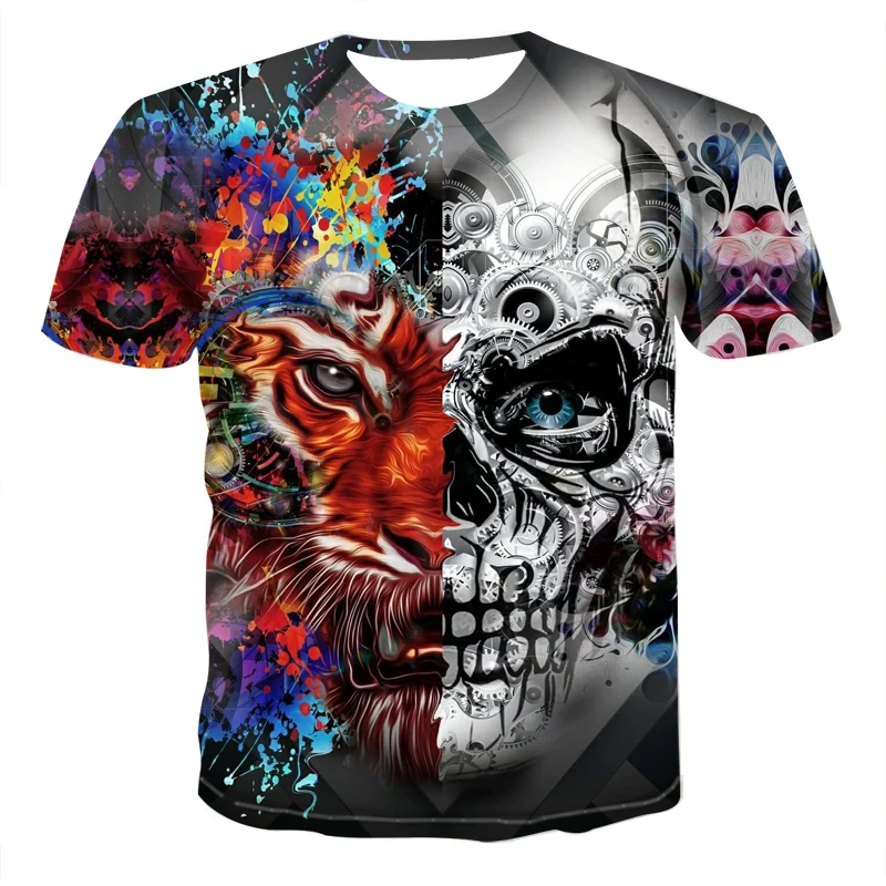 

Summer 3D Print T Shirt Men Women Casual Fashion Short Sleeve Horror T- shirt Harajuku Streetwear Tee Tops