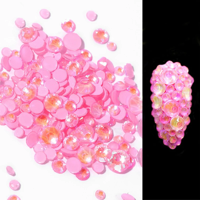 1 упаковка стеклянные украшения для дизайна ногтей стразы Светящийся Кристалл 3D