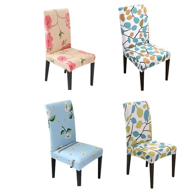 Чехлы для стульев со спинкой Современные чехлы спандекс печать SA47082 | Дом и сад