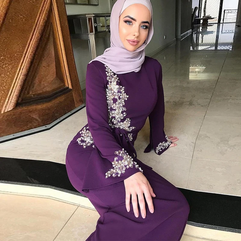 2020 Abaya Дубай мусульманское платье кафтан арабское турецкий Рамадан ОАЭ ИД одежда