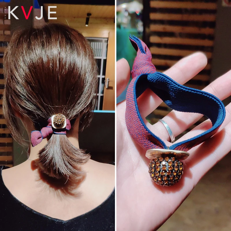 

KVJE Widening Crunchy Hair Tie Elastic Hair Bands 2021 New Product Promote Sales Hair Tape Woman Accesories