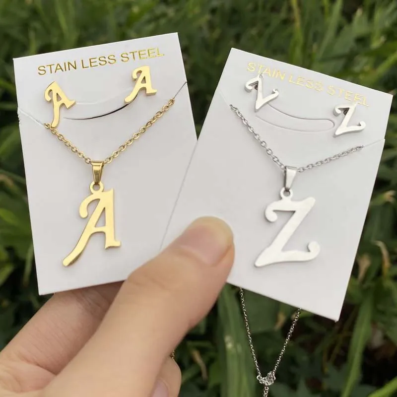 

Fashion A-Z Alphabet Necklace Gold Silver Color 26 Letter Initial Pendants Necklaces for Women Personalize Jewelry Dropshipping