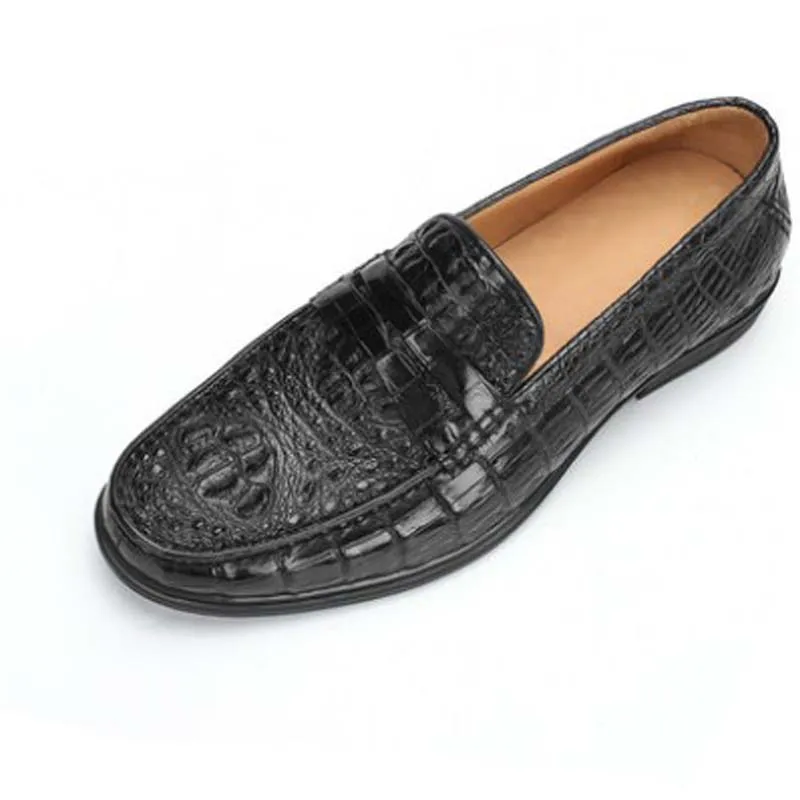 

SL crocodile leather Men's shoes men's business youth round head fashion men doug shoes new