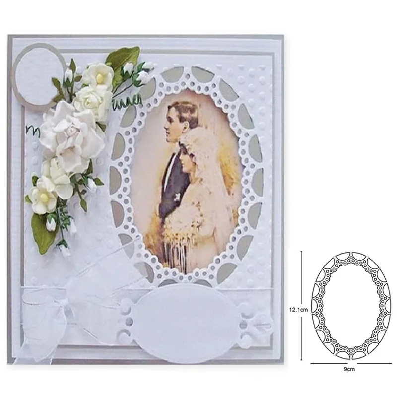 

Lace basic frame background wedding 2021 new metal crafts greeting card cut book photo album manual diy metal cutting mold