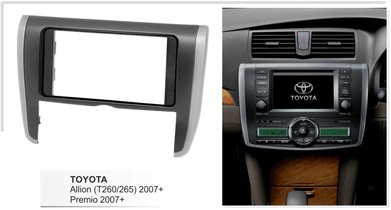 Автомагнитола Double Din Facia для Toyota Allion премиo 2007 + радио DVD стерео CD панель комплект