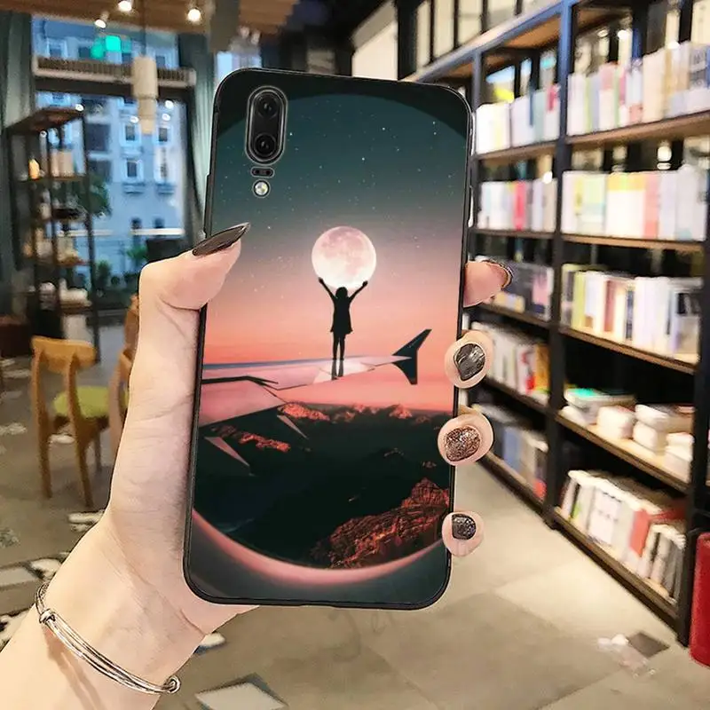 

Aircraft Airplane fly travel cloud Phone Case For Huawei honor Mate P 10 20 30 40 i 9 8 pro x Lite smart 2019 nova 5t