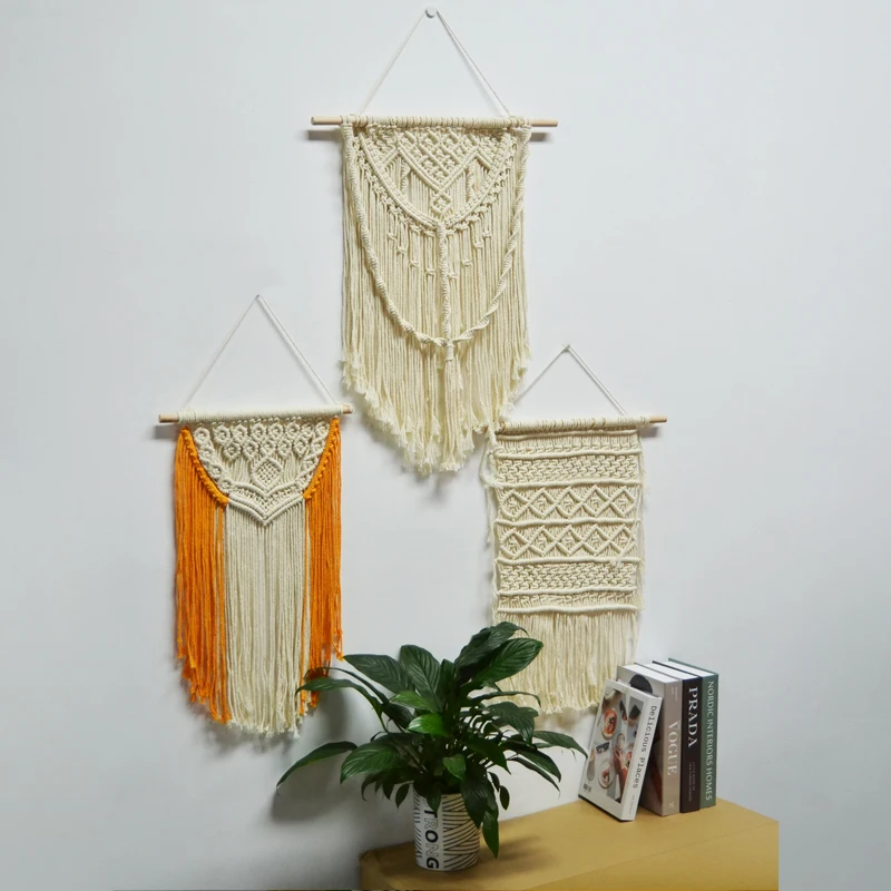 

Bohemian Woven Tapestry Nordic Style Living Room Fringe Wall Decoration Bedside Wall Handmade Art Decoration